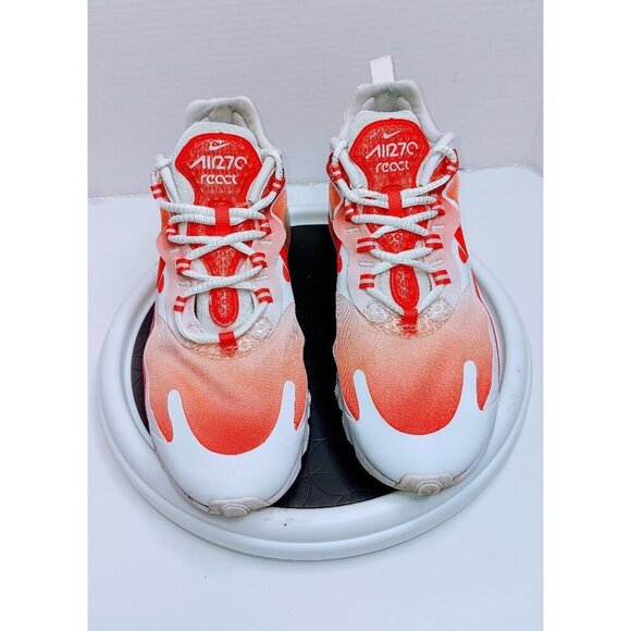 Nike Air Max 270 React Men’s Sneakers Size 10 White & Red - Picture 1 of 7